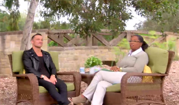 Lentz and Oprah at her sprawling estate