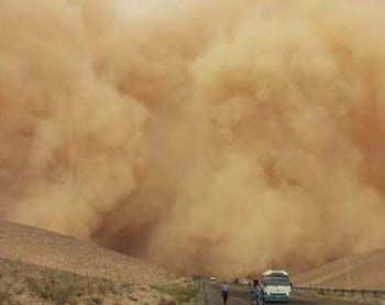 dust storm in Middle East