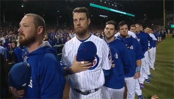 Ben Zobrist in white jersey