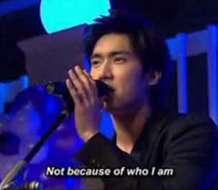 Siwon singing "Who am I" by Casting Crowns.