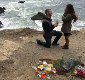 Justin proposing to Rachel