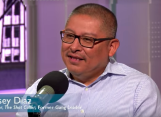 God played a video of his life on prison cell wall