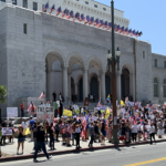 anti lockdown rally downtown los angeles