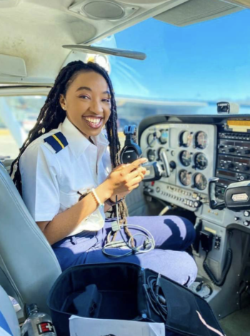 black female pilot