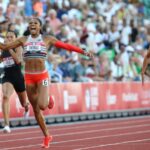 gabby thomas second fastest 200 m