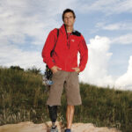 rock climber with prosthetics
