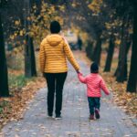 Woman and Child walking